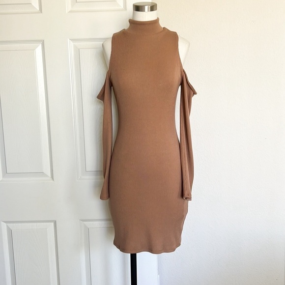 Privacy Please Lorraine Mini Dress in Taupe - Picture 2 of 8